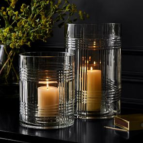 Calloway Plaid Hurricane Candle Holder | Williams-Sonoma
