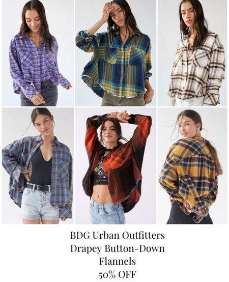 Urban Outfitters 50% off select items sale going on now!!!
Don’t miss out on these deals ya’ll you don’t see these prices often- no code needed discount is applied at checkout (make sure you are shopping under the 50% off sale tab *some exclusions & limited quantities may apply*) 
I just snagged one of these 😍😍😍a
Fave flannel button - down top I’ve had my eyes on for a while now!🤗Originally $59 marked down to $29.50!
I’ve also linked a few other items
I love that are apart of the #labordaysale #happeningnow #limitedtimeonly #fallfashions #mystylesteals #dailydeals #ltksalealert #competition 
#sundaysales 

#LTKunder50 #LTKU #LTKsalealert