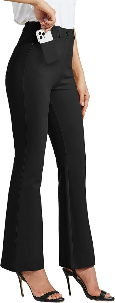 Willit Women's Yoga Dress Pants Bootcut Stretch Work Slacks Office Pants 4 Pockets 28"/29"/30"/31... | Amazon (US)