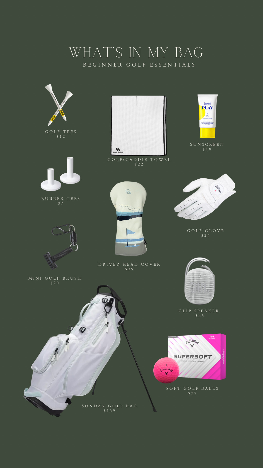 Shop what’s in my golf bag 

 

#LTKActive #LTKfitnessgoals