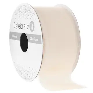 1.5" x 3yd. White Raw Satin Ribbon by Celebrate It® Classic | Michaels Stores