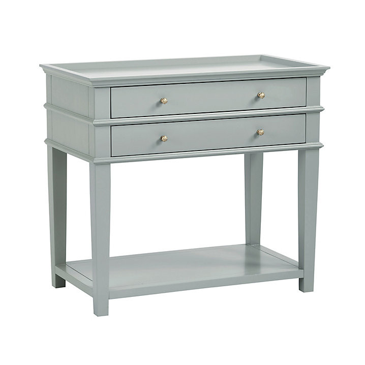 Grace Open 2 Drawer Nightstand with Antique Gold Knobs & Recessed Top | Ballard Designs, Inc.