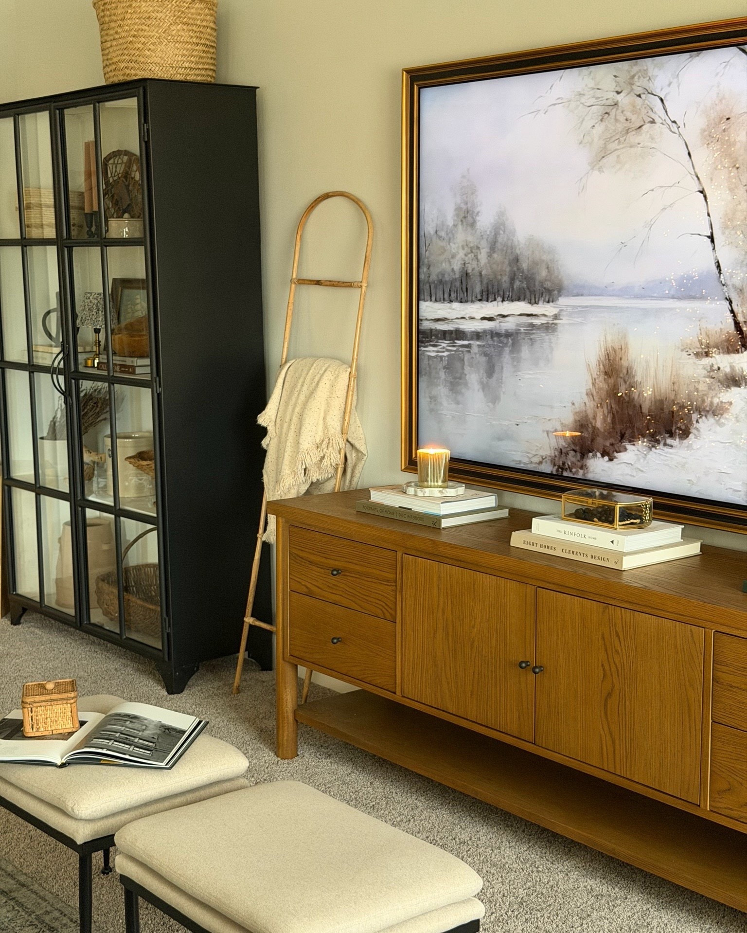 If a cozy media room or basement family room is on your project list for 2026, don’t pass up this gorgeous media console! A mix of closed storage, traditional wood tones, and contemporary open shelving. It’s the perfect media console. Now through 1/10/26 you can use code LGCINDY10 to save, too!

#LTKHome #LTKSaleAlert