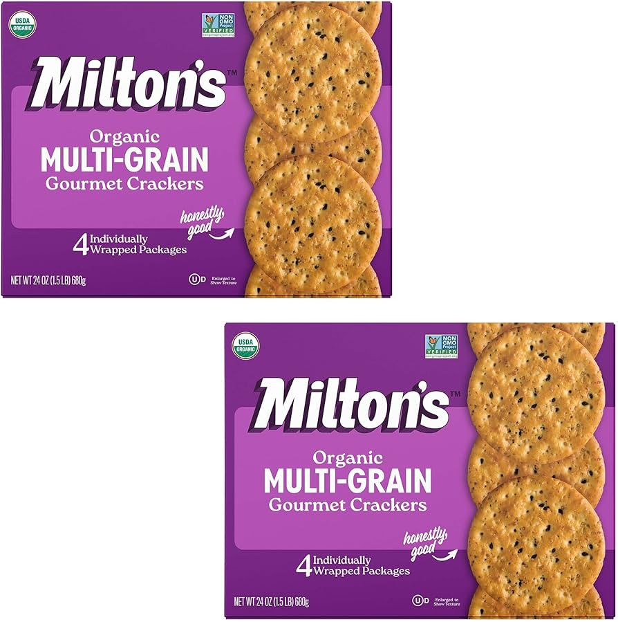 Milton's Craft Bakers Original Multi-Grain Gourmet Baked Crackers 680g (4 Individually Wrapped Pa... | Amazon (US)