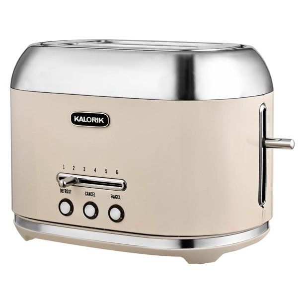 Kalorik 2-Slice Retro Toaster, Cream - Walmart.com | Walmart (US)