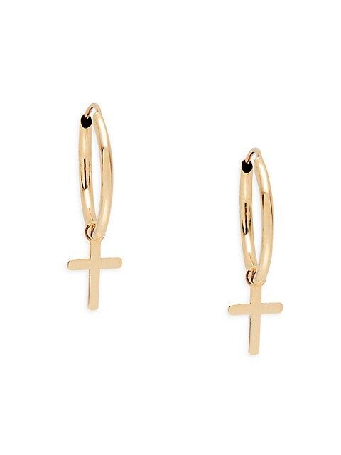 Saks Fifth Avenue Made in Italy 14K Yellow Gold Cross Drop Earrings on SALE | Saks OFF 5TH | Saks Fifth Avenue OFF 5TH (Pmt risk)