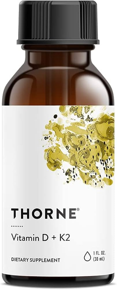 THORNE Vitamin D + K2 Liquid with a metered Dispenser - Vitamins D3 and K2 to Support Healthy Bon... | Amazon (US)