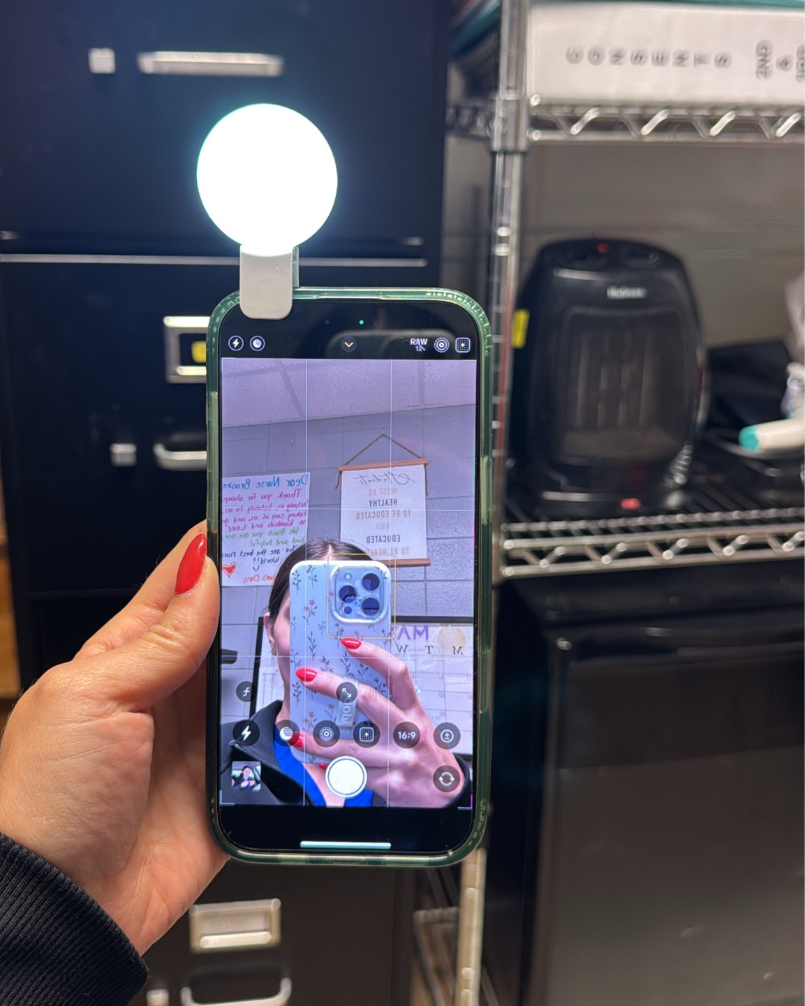 The cutest little clip on ring light I got as a gift from work 🥹 it came with an award titled “most likely to be a secret Tik-Tok star 😅

#LTKfindsunder50 #LTKbeauty