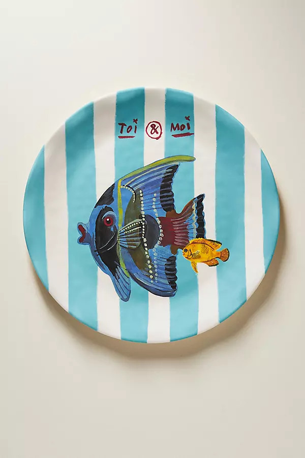 Nathalie Lete By the Sea Melamine Dessert Plate | Anthropologie (UK)