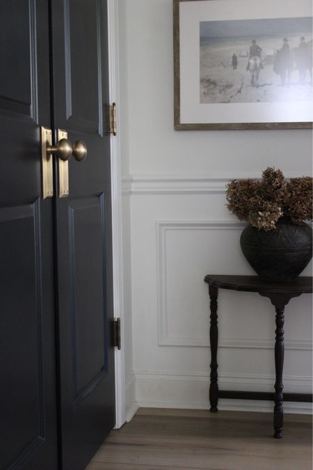 New closet doorknobs, vintage style doorknobs, antique brass knobs 
