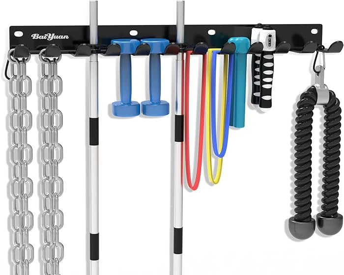 Home Gym Storage Rack - Multi-Purpose Heavy Duty Gym Rack Organizer, Wall Mount Barbell Rack Gym ... | Amazon (US)