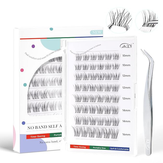 Self Adhesive Eyelash Clusters, Natural Pre Glued Lashes 10-16mm,LACE | No Band Glueless Lashes, ... | Amazon (US)