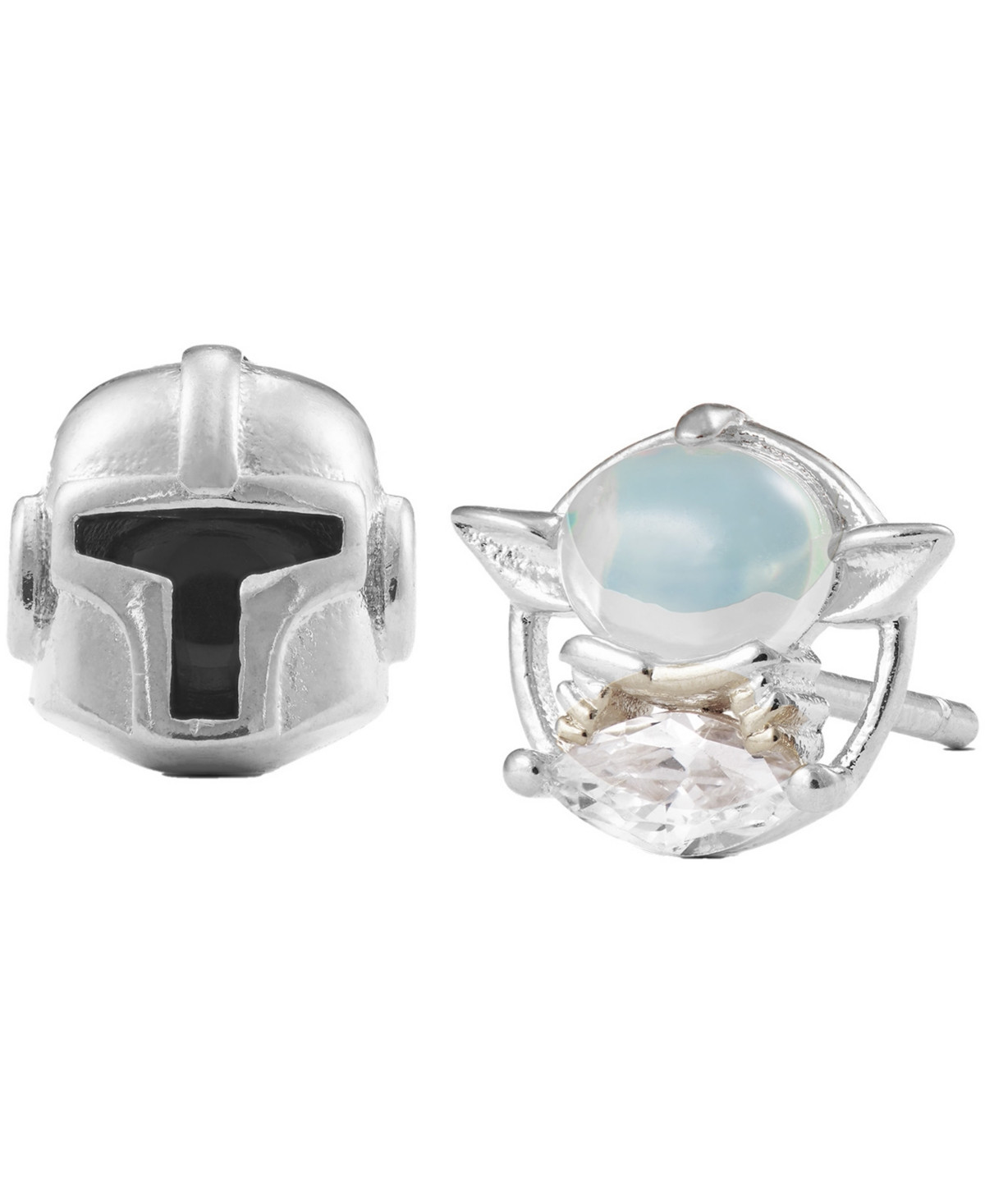 Girls Crew Star Wars Mandalorian Grogu Stud Earrings - Silver-Tone | Macy's