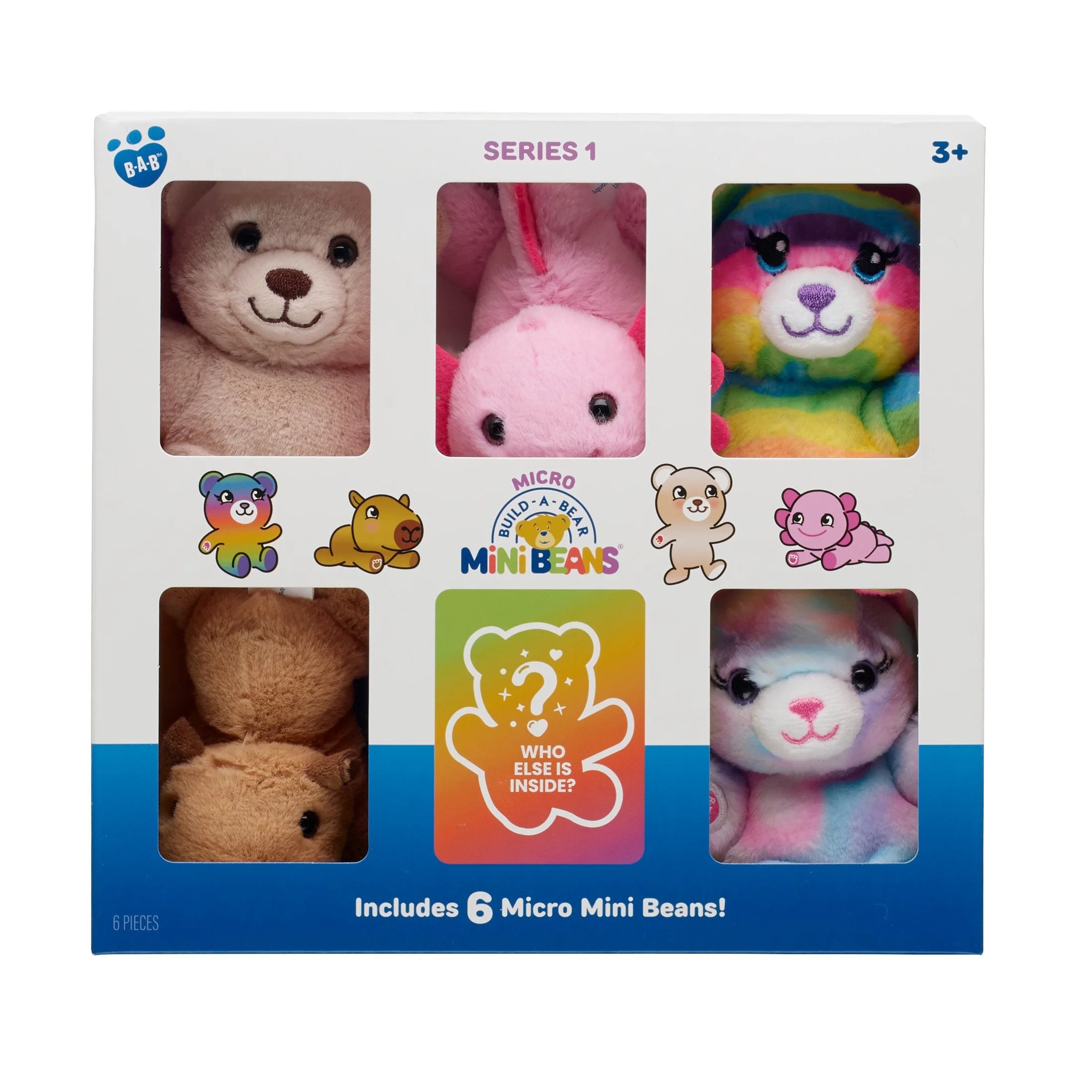 Build-A-Bear Micro Mini Beans Plush 6 Pack Collectible Set | Walmart (US)