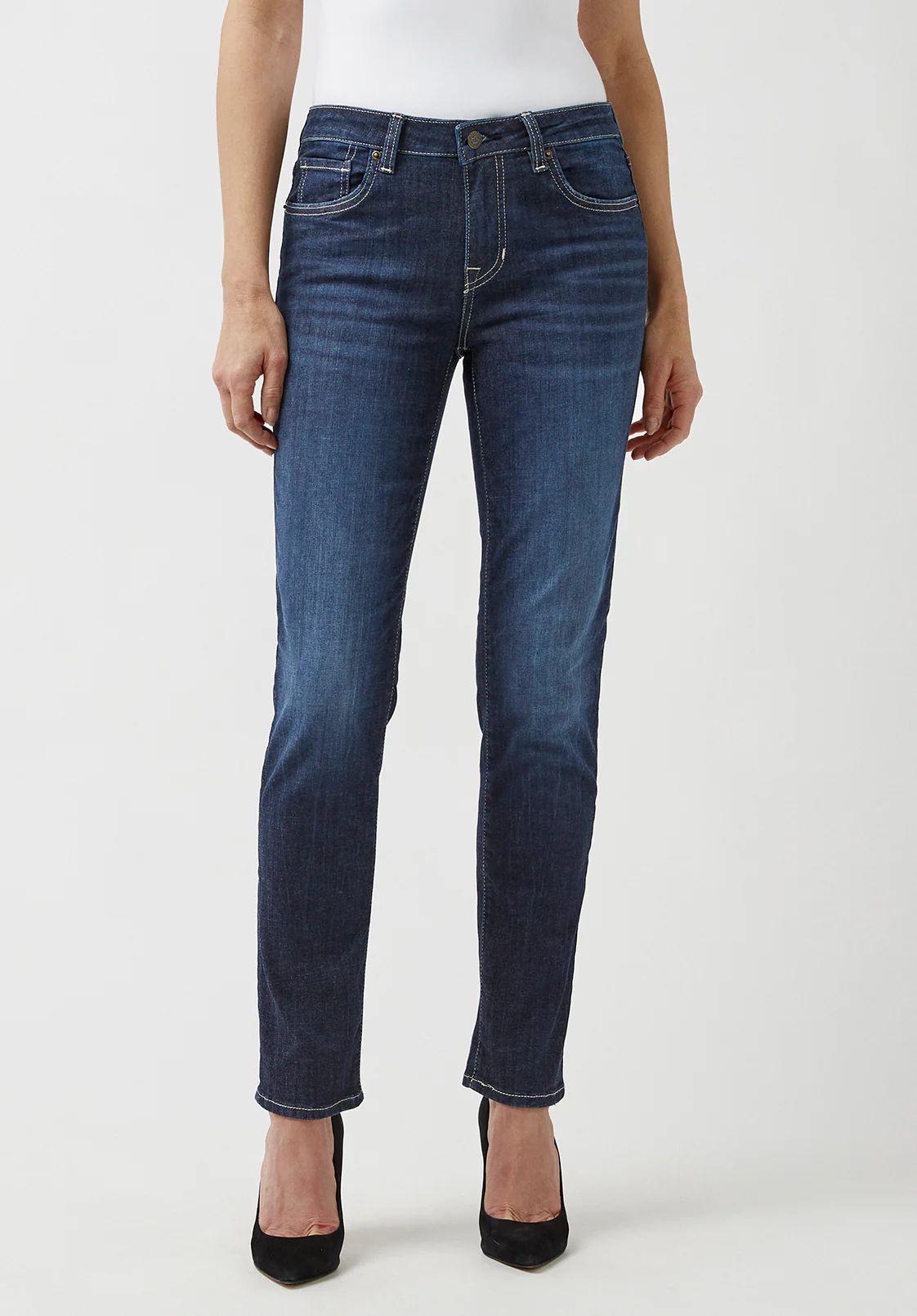 Mid Rise Slim Carrie Reckless Blue Jeans - BL15674 | Buffalo David Bitton