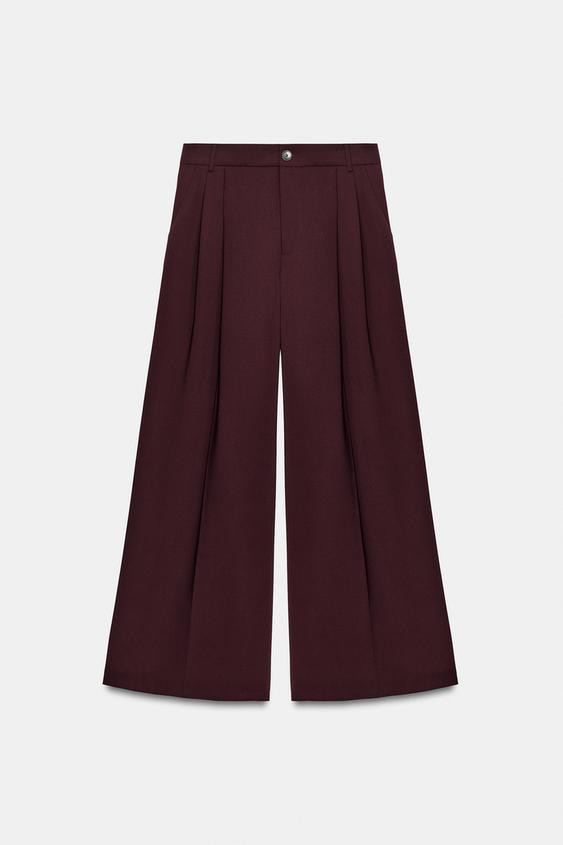 PLEATED TROUSERS WITH BACK TAB | Zara AU