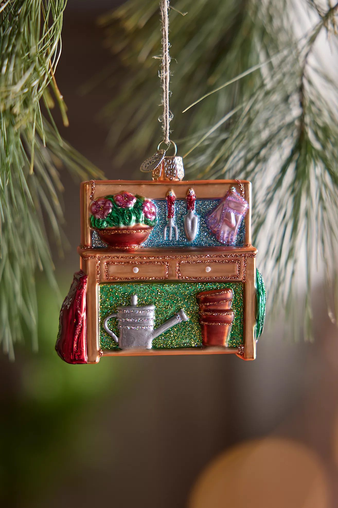Potting Table Glass Ornament | Anthropologie (US)