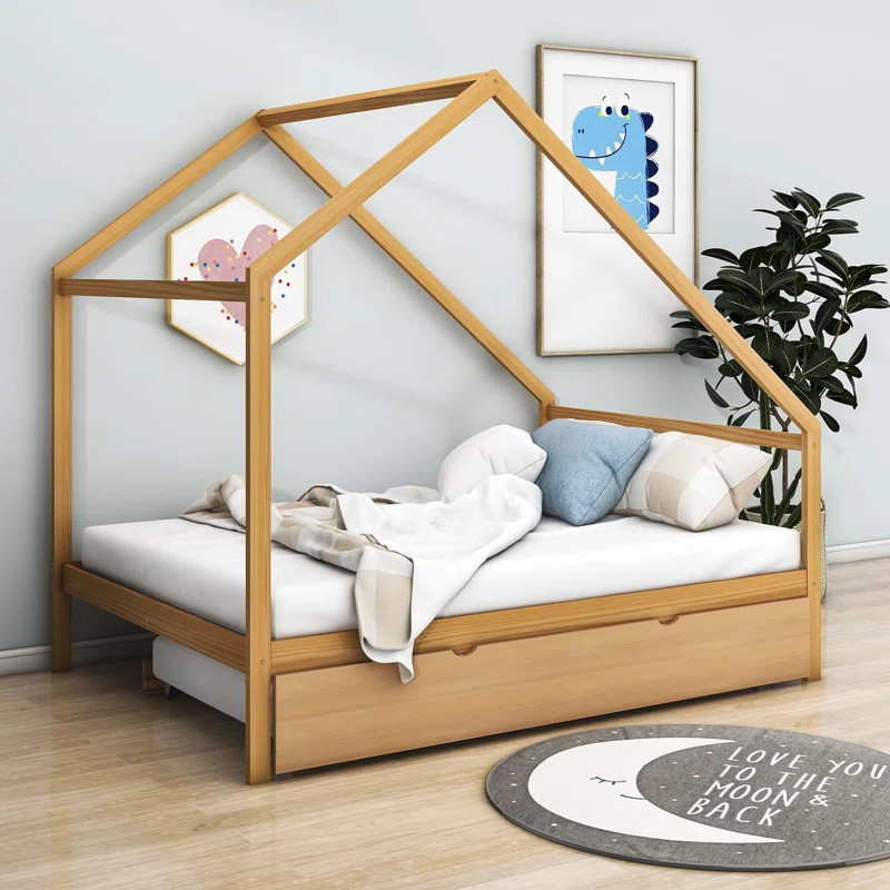 Full / Double Platform Bed with Trundle | Wayfair North America