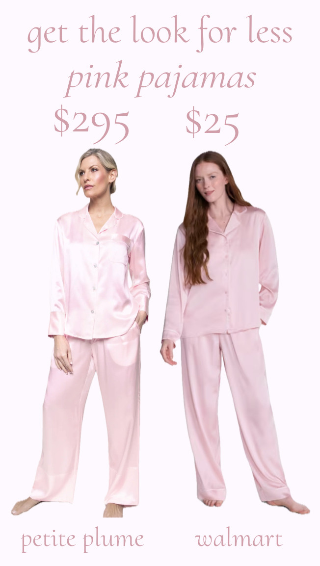 Pretty silky pink pajama sets starting at just $25!
......
Pink pjs pink pajamas silk pajamas satin pajamas girly pajamas lounge set Walmart dupes Walmart finds luxury pajamas gifts for mom gifts for her gifts for friends matching pajamas plus size pajamas Walmart fashion Walmart finds Walmart new arrivals

#LTKselfcare #LTKOver40 #LTKPlusSize