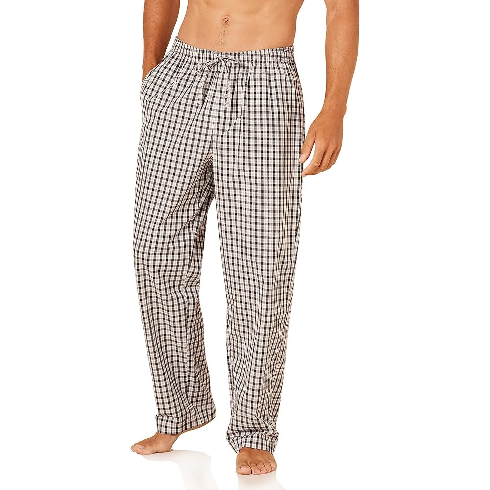 Amazon Essentials Men's Straight-Fit Woven Pajama Pant with Pockets | Amazon (US)