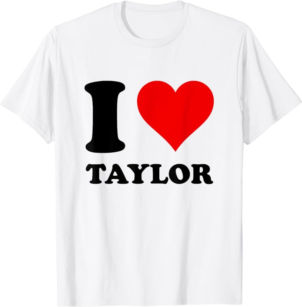 Red Heart I Love Taylor T-Shirt | Amazon (US)