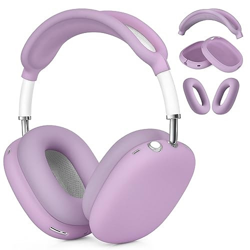 Filoto Case for Airpods Max Headphones,Ear Pad Case Cover/Ear Cups Cover/Headband Cover for AirPods Max(USB-C/Lightning)(2024/2020),Silicone for Apple Airpod Max, Accessories Cases(Lavender Purpl) | Amazon (US)