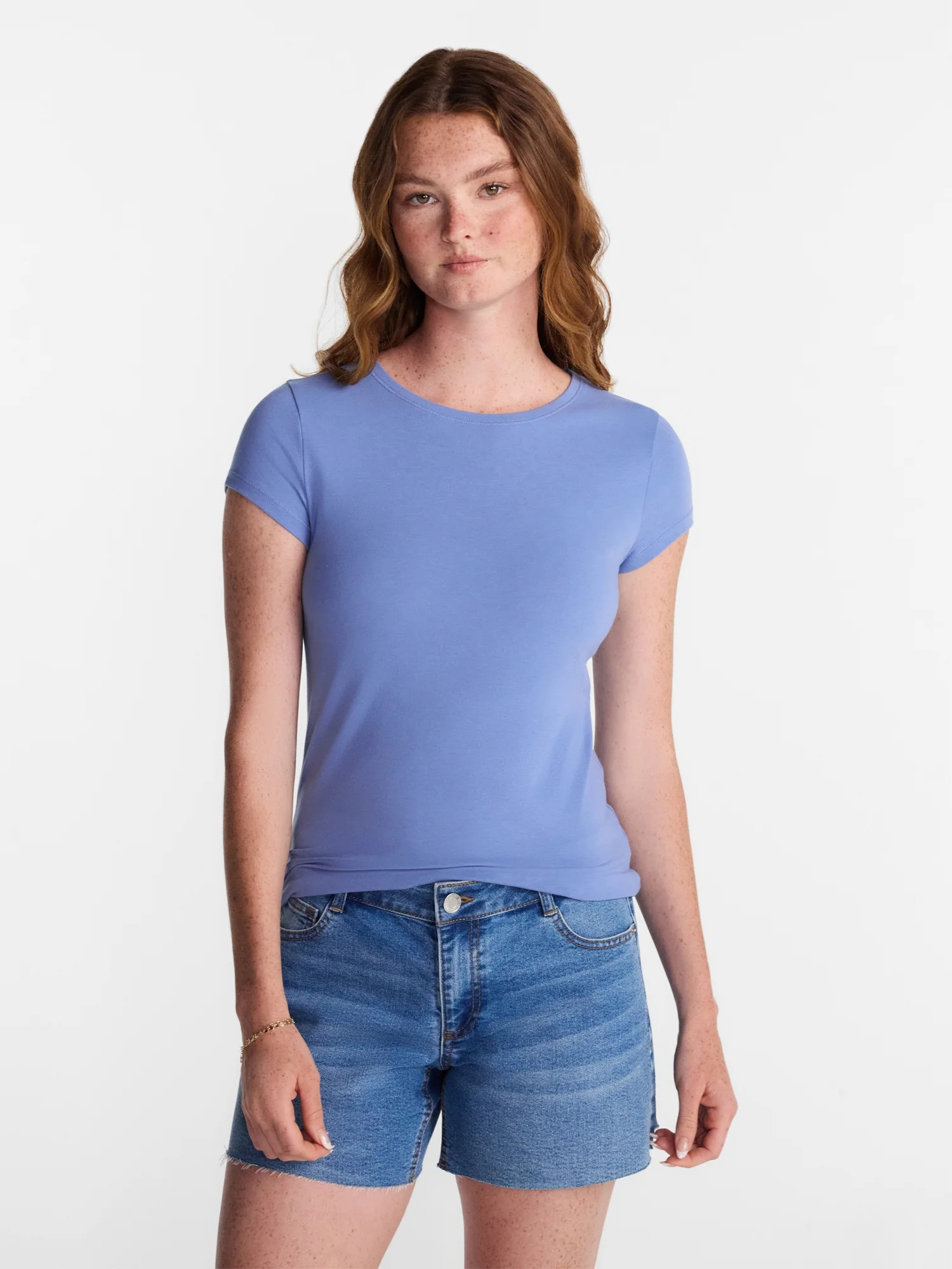 No Boundaries Crew Neck Tee with Short Sleeves, 1 or 3-Pack, Women’s | Walmart (US)