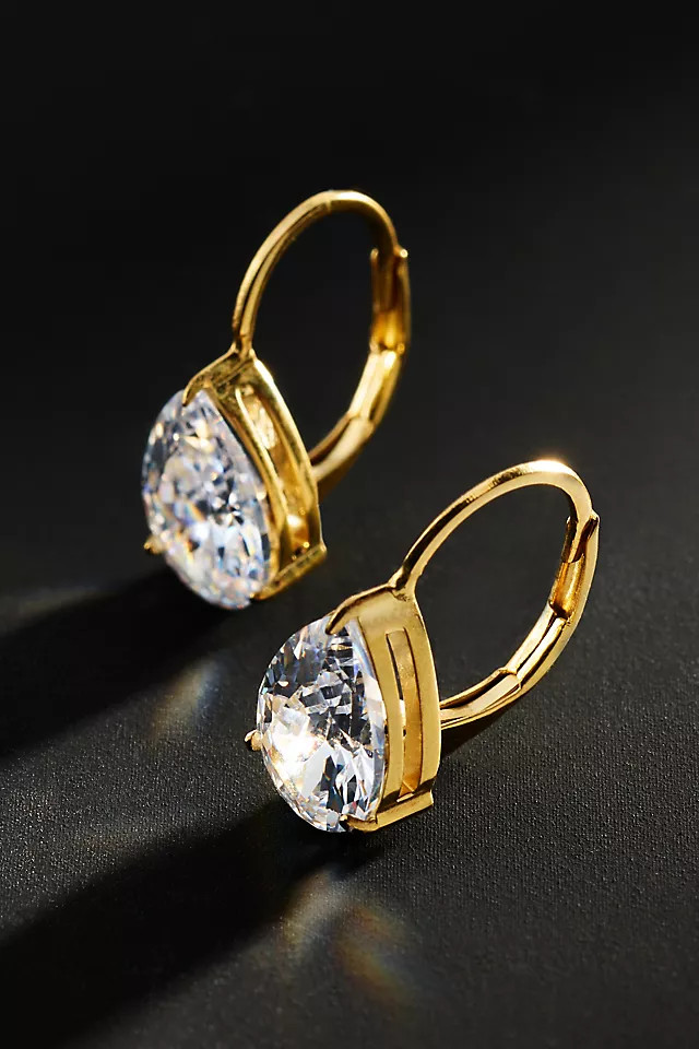 Demi-Fine Pear Crystal Earrings | Anthropologie (US)
