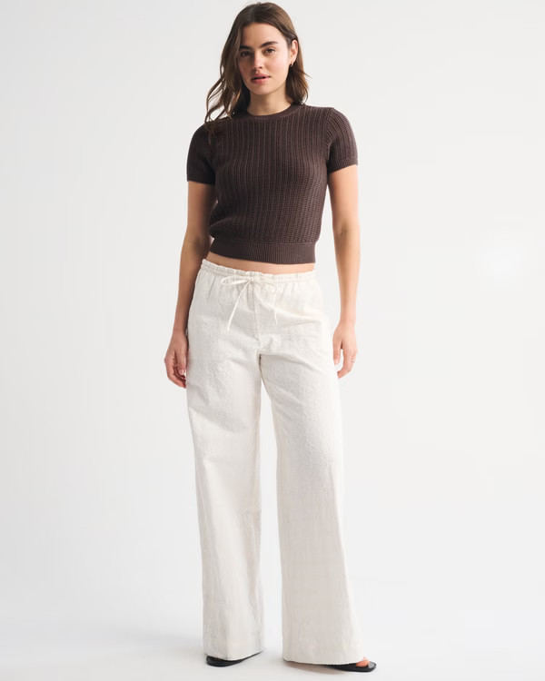 Textural Stitch Sweater Tee | Abercrombie & Fitch (US)