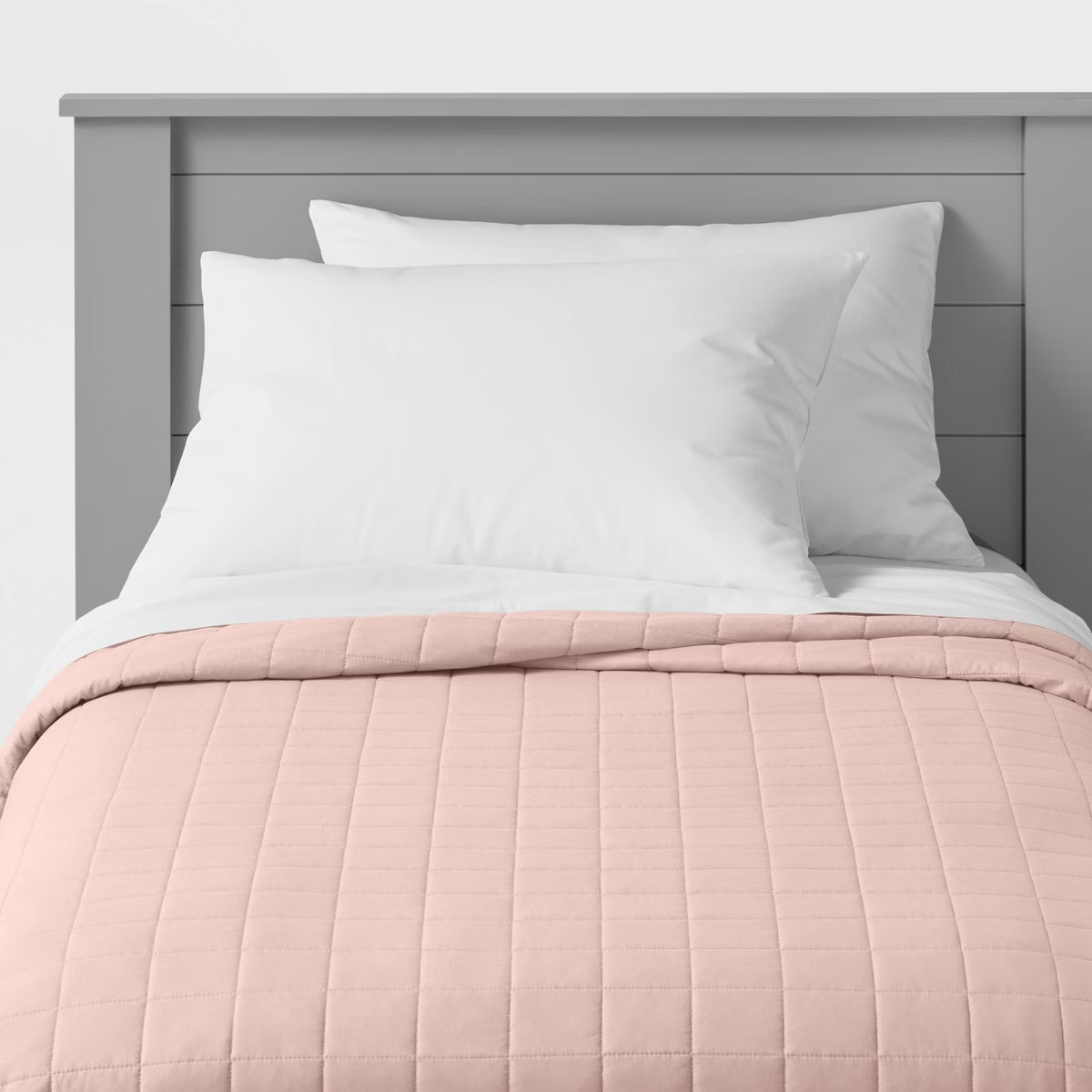 Box Stitch Microfiber Kids' Quilt - Pillowfort™ | Target