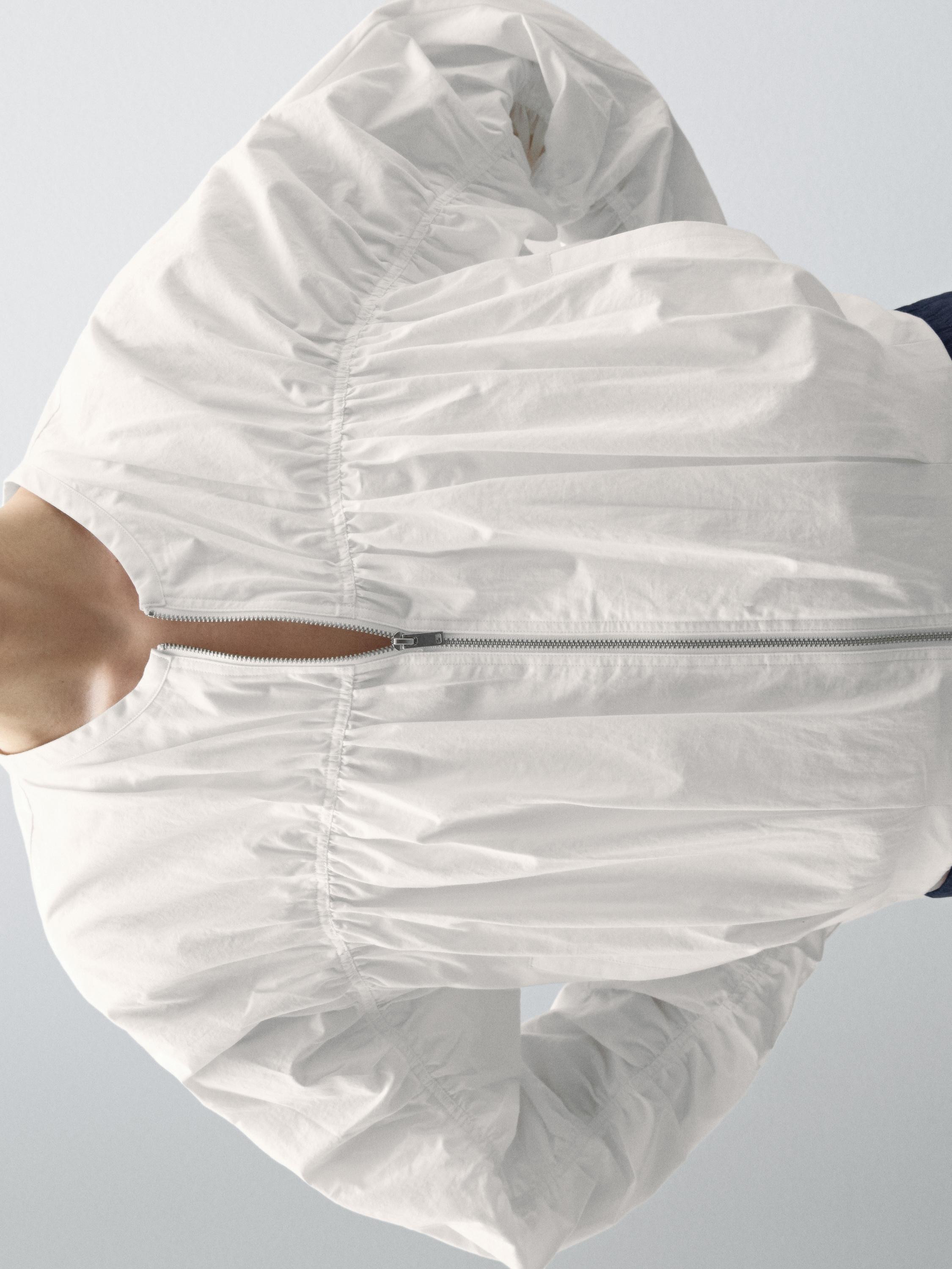 Voluminous bomber jacket with gathered detail | Massimo Dutti US