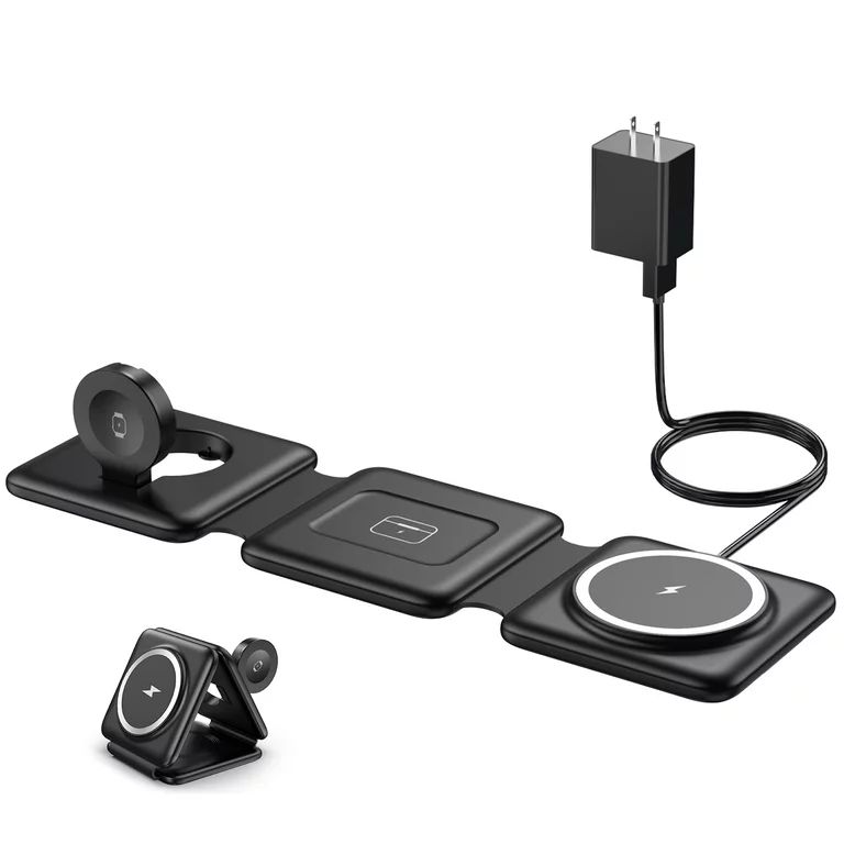Magnetic Wireless Charger for iPhone: Fodable 3 in 1 Charging Station for Multiple Apple Devices ... | Walmart (US)