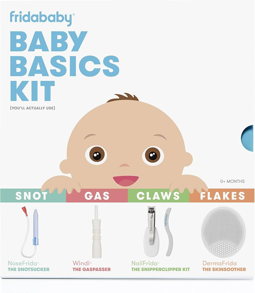 Frida Baby Baby Basics Kit|Includes NoseFrida, NailFrida, Windi, DermaFrida + Silicone Carry Case | Amazon (US)