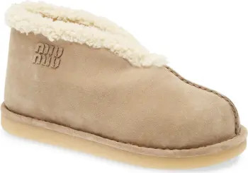 Miu Miu Genuine Shearling Slipper (Women) | Nordstrom | Nordstrom