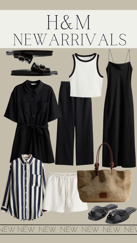 H & M new arrivals that I am loving for summer or vacation!! Perfect black slip dress, romper, tops, and bottoms for all summer long! 

#LTKfindsunder100 #LTKSeasonal #LTKstyletip