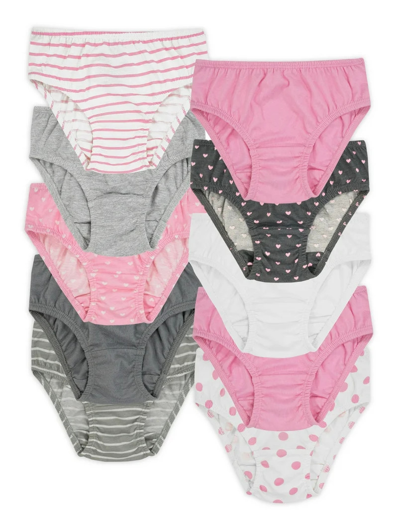 Wonder Nation Toddler Girls' Underwear Briefs, Sizes 4T-5T, Multi-Color (10 Per Pack) | Walmart (US)