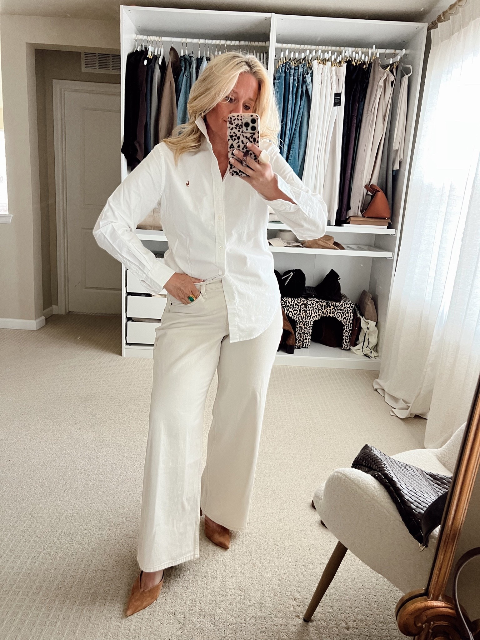 ✨Tap the bell, save and ❤️ start here over 40 fashion, midlife style, midsize fashion and luxury looks for less.  

These are the 5 fall pieces I’d buy FIRST if you want the biggest impact without buying a whole new wardrobe. 🍂👀

I’m looking for pieces that do more than just look cute—they need to work hard in your closet.

1. Relaxed straight jeans — the everyday anchor
2. Woven chocolate bag — instantly makes basics feel more expensive
3. Statement-collar blouse — lifts the eye + gives polish
4. Ribbed henley top — easy, flattering, and perfect for layering
5. Suede loafer mules — the quickest way to make your fall outfits feel current

And every one passes my Outfit Physics™ test:

✨ LIFT the eye
✨ SKIM the middle
✨ BALANCE the proportions
✨ Easy enough to wear on repeat

If you’re trying to be smarter with your fall budget, don’t buy 20 random things. Start with the pieces that can create the most outfits.

These are the first five I’d grab—and I would not wait too long on the best sizes/colors once fall shopping really picks up. 👀

Comment FALL and I’ll send you the links. 🤎

⬇️Sizing information:
Wearing 12 tts (size up if in between sizes.)

👑 Helping you look good, feel good.-Lindsey Denver   Check back daily for belly-friendly style, confidence, and Outfit Physics™.

#LTKOver40 #LTKPlusSize #LTKMidsize