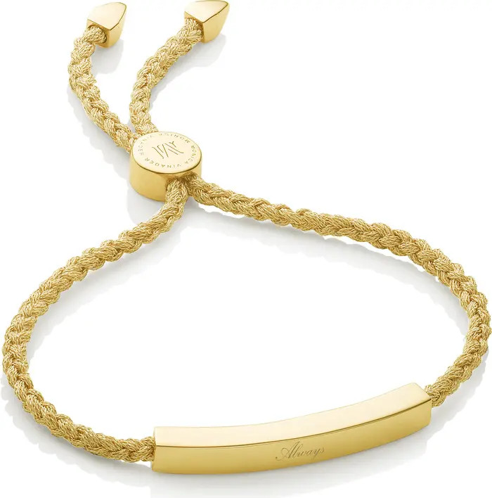 Monica Vinader Engravable Linear Bar Friendship Bracelet | Nordstrom | Nordstrom