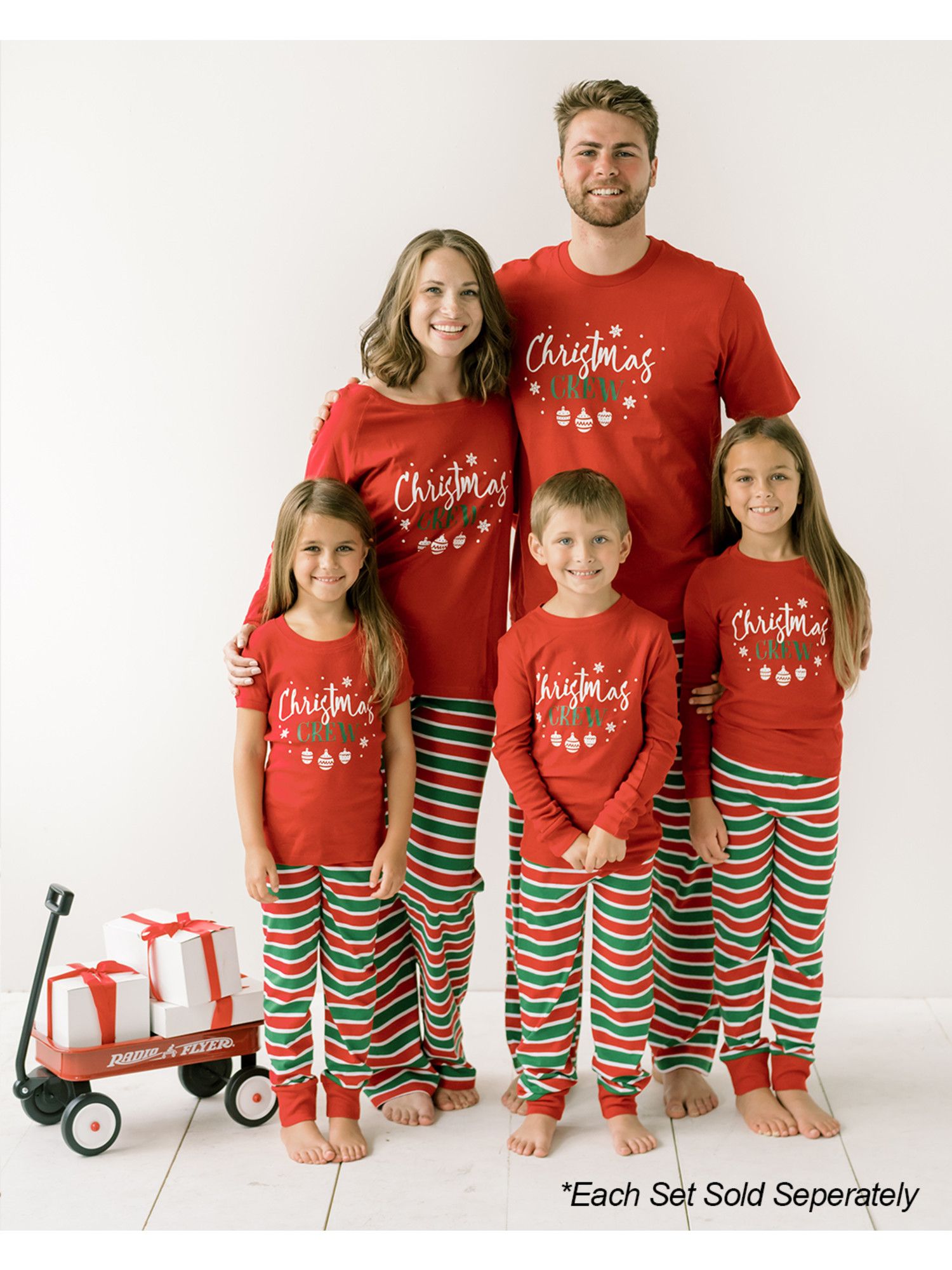 Sleepyheads Christmas Red Stripe Family Matching Pajama PJ Sets | Walmart (US)