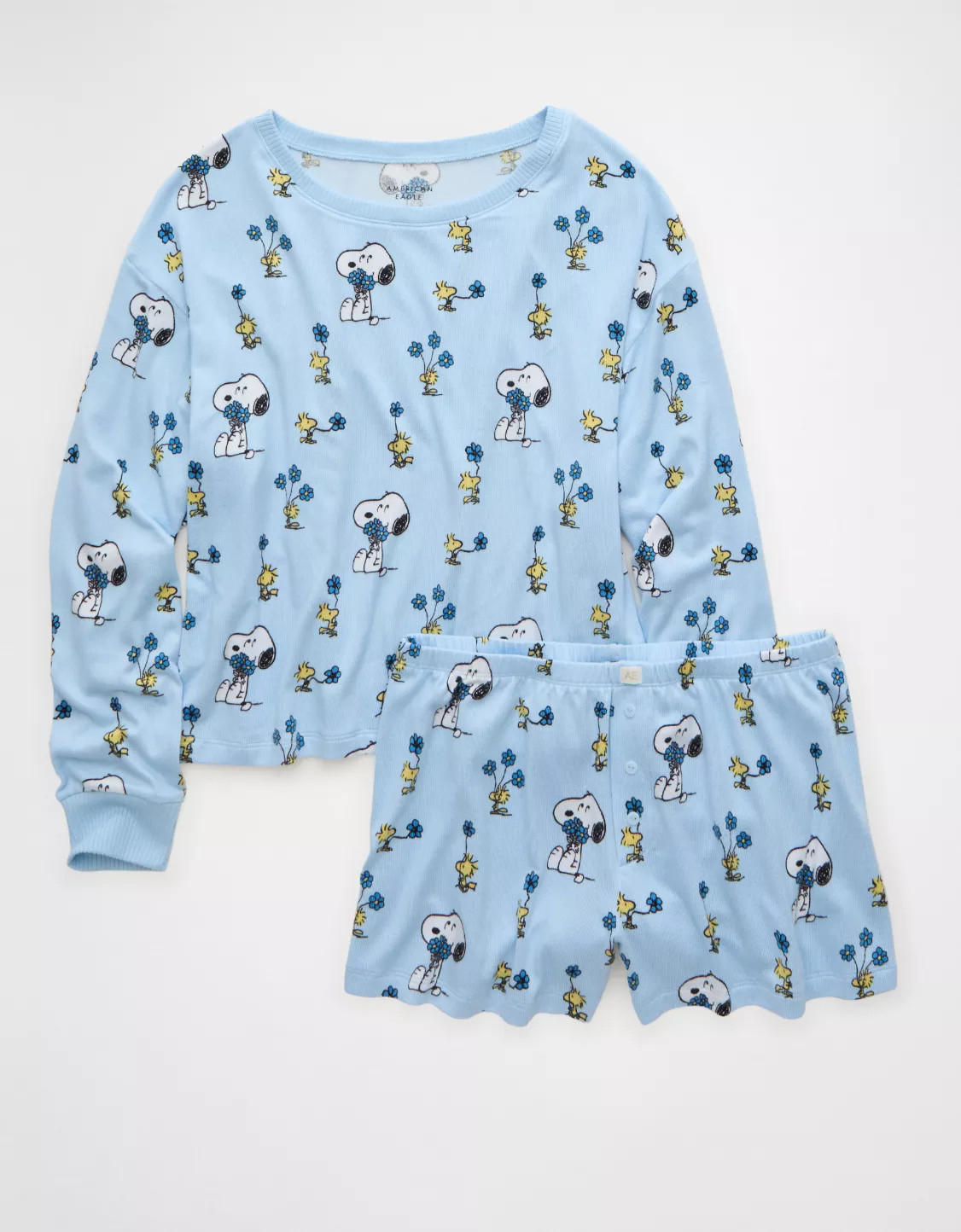 AE Luxe Plush Snoopy PJ Set | American Eagle Outfitters (US & CA)