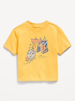 Oversized Short-Sleeve Birthday Graphic T-Shirt for Toddler Boys | Old Navy (US)