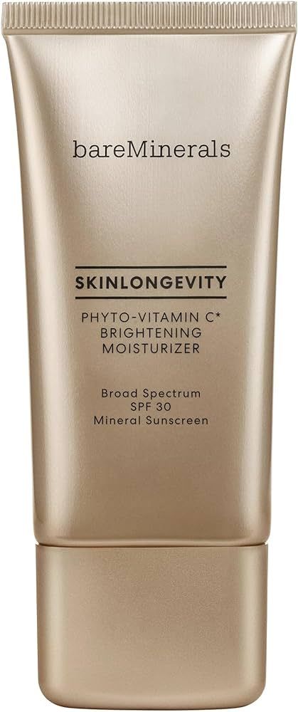 bareMinerals Skinlongevity Phyto-Vitamin C Brightening Moisturizer Mineral SPF 30, Brightening Da... | Amazon (US)