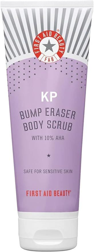 First Aid Beauty KP Bump Eraser Body Scrub Exfoliant for Keratosis Pilaris with 10% AHA – 8 oz | Amazon (US)