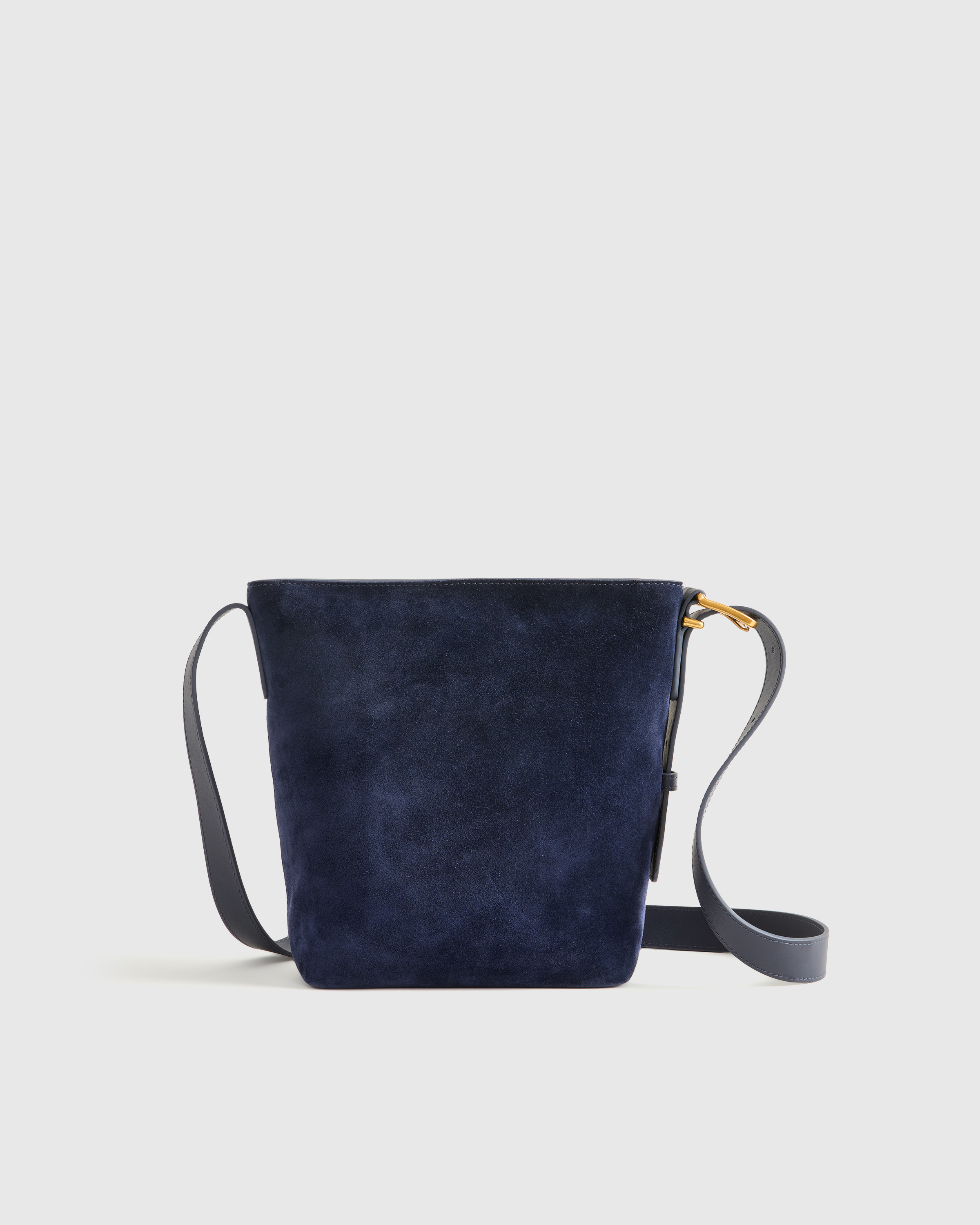 Quince | Women's Italian Suede Bucket Crossbody in Midnight, Suede Leather | Quince