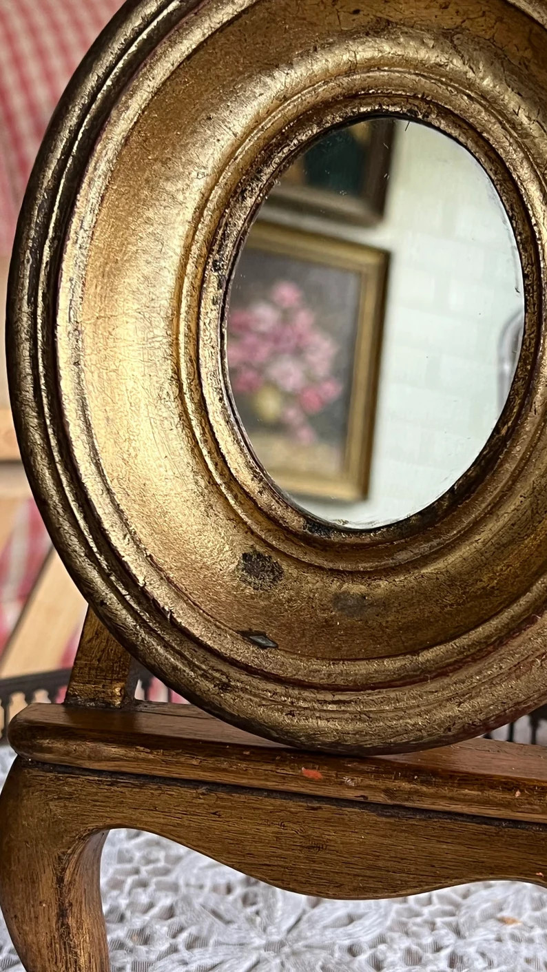 Italian Florentine Wood Gold Ornate Oval Mirror | Etsy | Etsy (US)