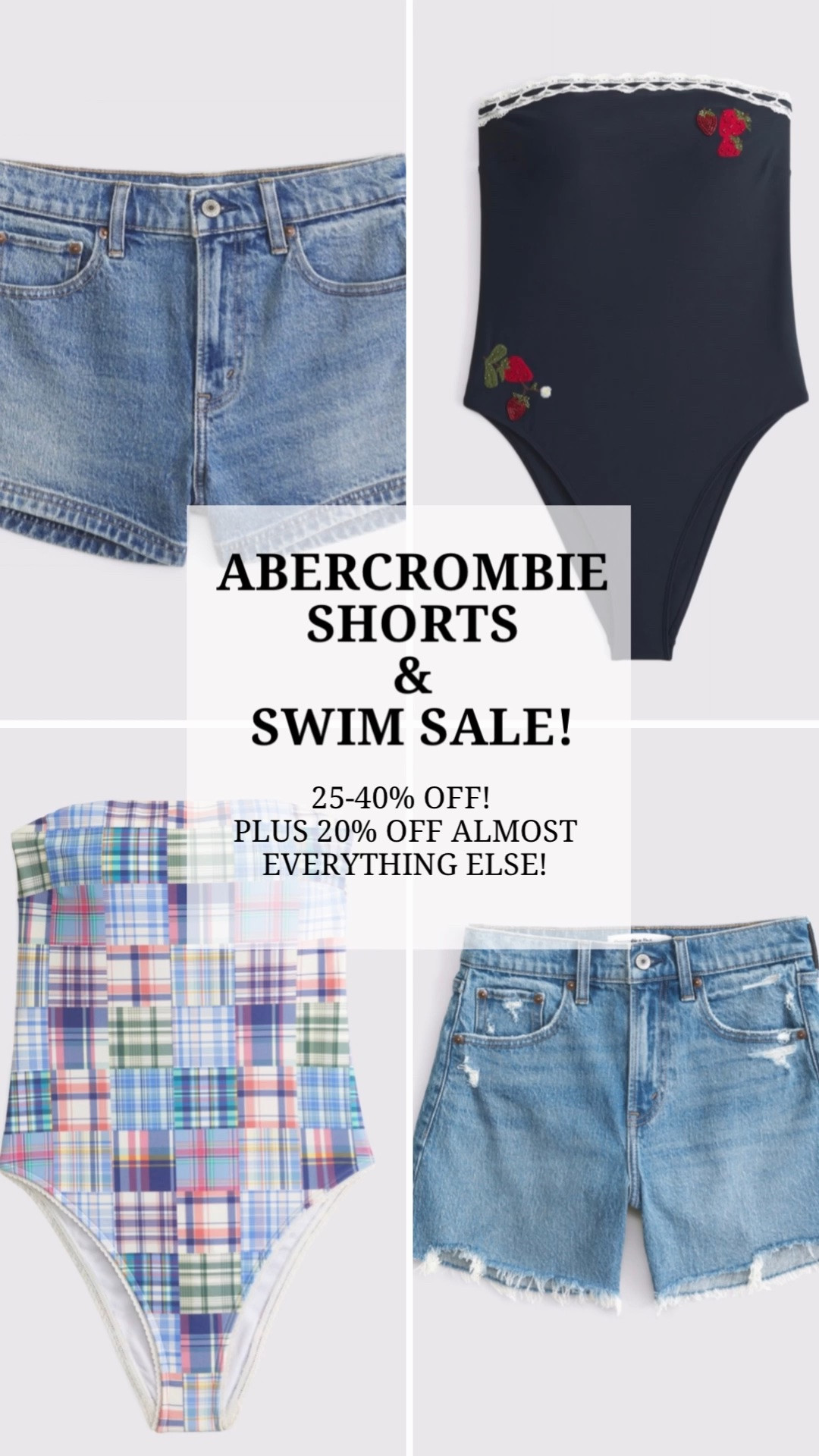 summer vibes with @abercrombie this weekend! get 25-40% off all shorts and swim, plus 20% off almost everything else! 
AND you can use code: SHORTSAF for an additional 15% most items!

this is the perfect sale to stock up on some of the best shorts in the game!

#LTKSaleAlert #LTKootd #LTKgrwm