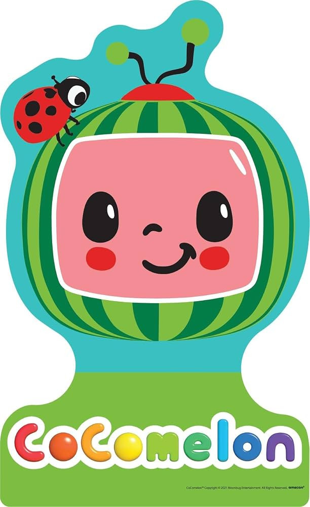 Party City Cocomelon Watermelon Logo Cardboard Cutout, Freestanding Decoration, Party Supplies, 1... | Amazon (US)