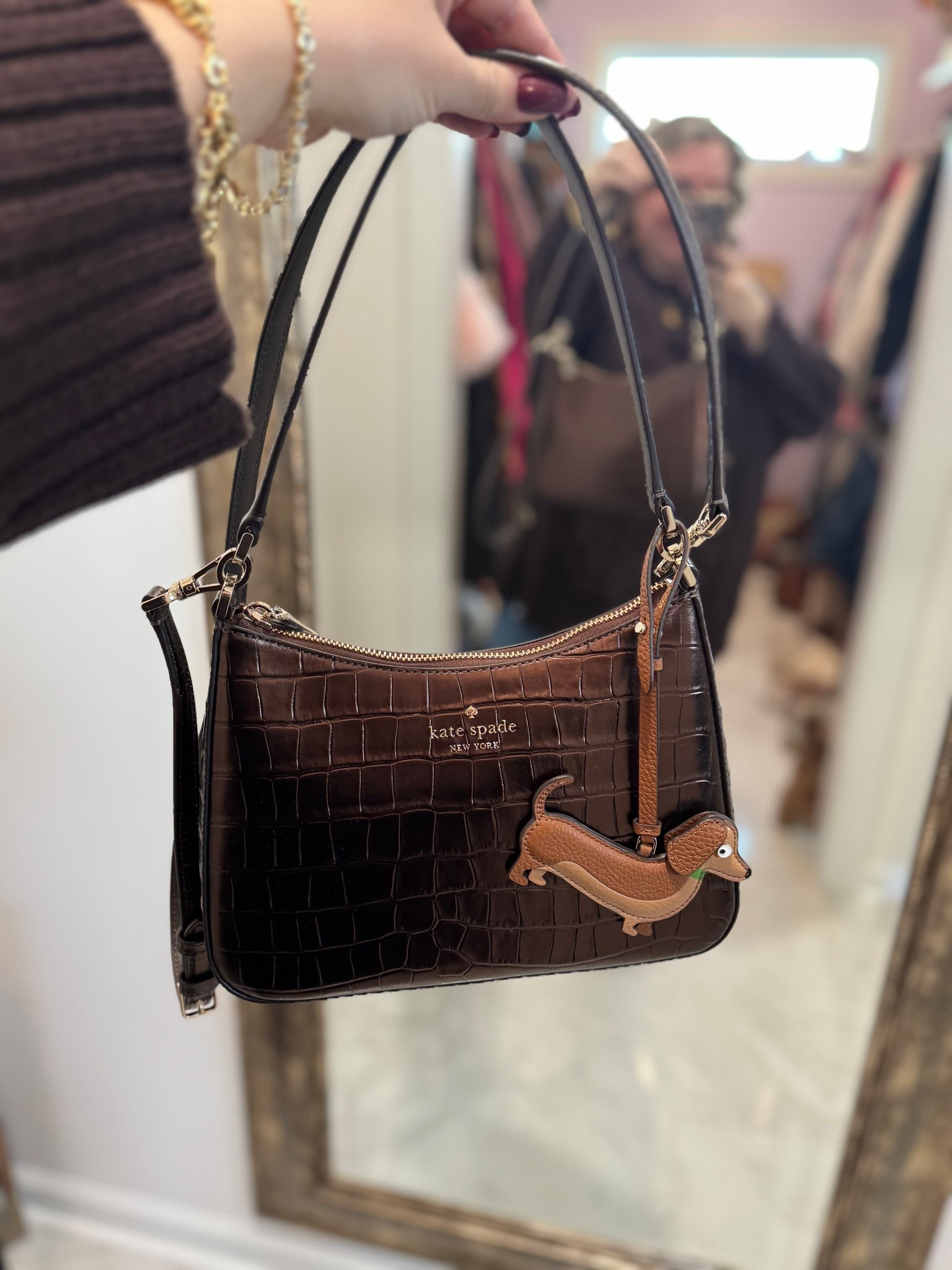 Absolutely OBSESSED with this new Kate Spade croc embossed bag! Can wear on the shoulder or as a crossbody. On sale for just $119!!

#LTKCyberWeek #LTKSaleAlert #LTKHoliday
