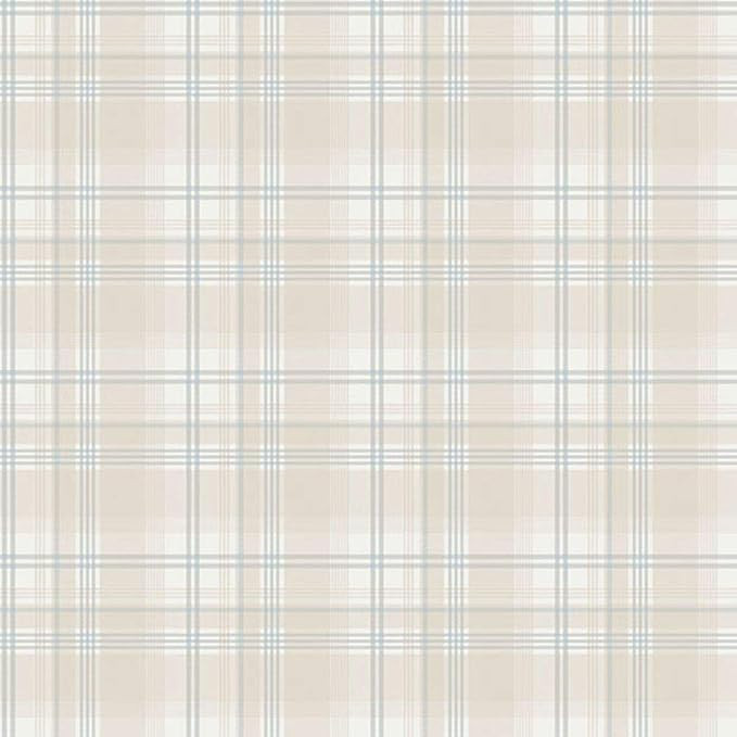 G12274 - Kitchen Recipes Checked Beige Blue Galerie Wallpaper | Amazon (US)