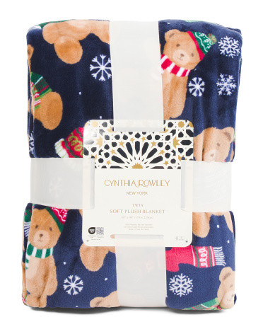 Holiday Teddy Bear Blanket | TJ Maxx